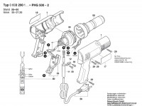 Bosch 0 603 290 142 PHG 500-2 Hot Air Gun 230 V / GB Spare Parts PHG500-2